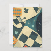 Retro Spel Nacht Sociaal of Verjaardagsfeest Kaart (Achterkant)
