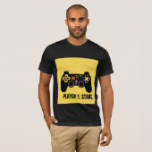 Retro Speler 1 Start Gaming Controller T-shirt (Voorkant volledig)