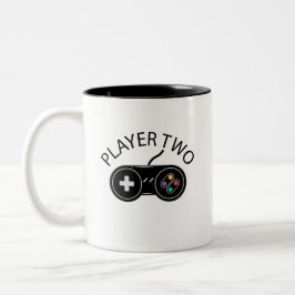Retro speler Twee Gaming Controller Tweekleurige Koffiemok