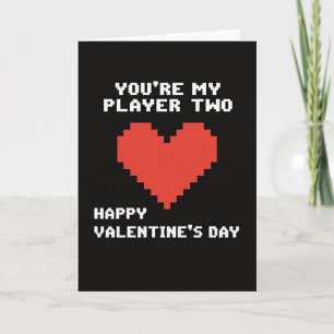 Retro Speler Twee Valentijnkaart Kaart