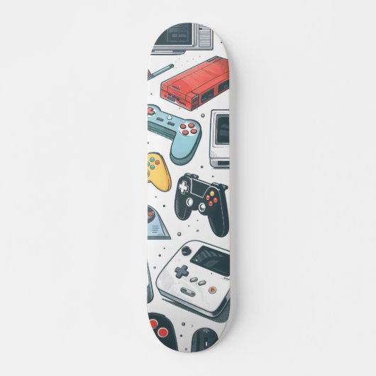 Retro spellen persoonlijk skateboard (Voorkant)
