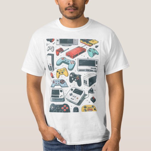 Retro spellen t-shirt (Voorkant)