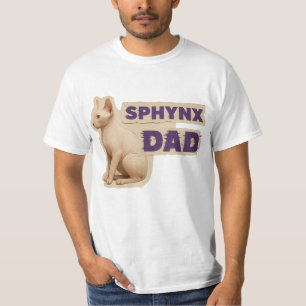 Retro Sphynx Vader Haarloos Kat Eigenaar Grafisch T-shirt