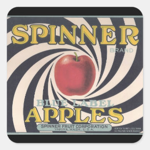 Retro Spinner appel merk stickers