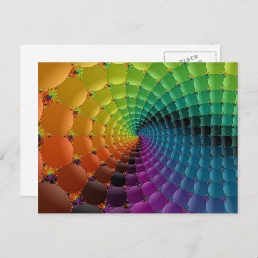 retro-spiraal briefkaart (Voorkant / Achterkant)