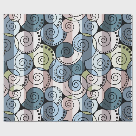 Retro, spiraal cadeaupapier (Vlak)