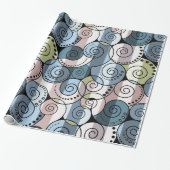 Retro, spiraal cadeaupapier (Uitgerold)