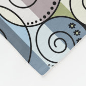 Retro, spiraal fleece deken (Hoek)