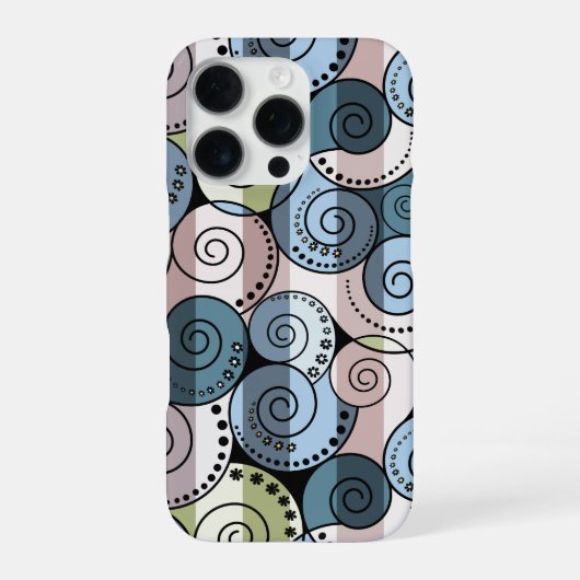 Retro, spiraal iPhone hoesje (Achterkant)
