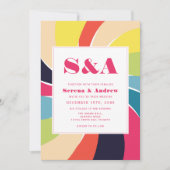 Retro Spiraal Stout Abstract Kunst Kleurrijke Trou Kaart (Voorkant)