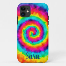 Retro Spiral Rainbow Tie Dye