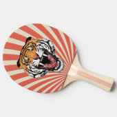 Retro Spiral Tiger Mascot Tafeltennisbatje (Zijkant)