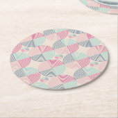 Retro Spiral Vibes Ronde Kartonnen Onderzetter (Gebogen)