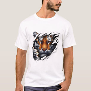 Retro Spirit Tijger Gezicht Shirt Ontwerp Footll T