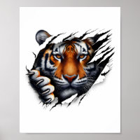 Retro Spirit Tijger Gezicht Shirt Ontwerp Footll T
