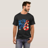 Retro Spirit van 76 4 juli Shirt (Voorkant volledig)