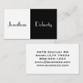 Retro Split Black en White Visitekaartje (Voorkant / Achterkant)