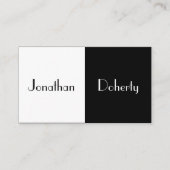 Retro Split Black en White Visitekaartje (Voorkant)