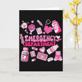 Retro Spoedeisende Hulp Roze Valentijn Er Verpleeg Kaart (Gele Bloem)