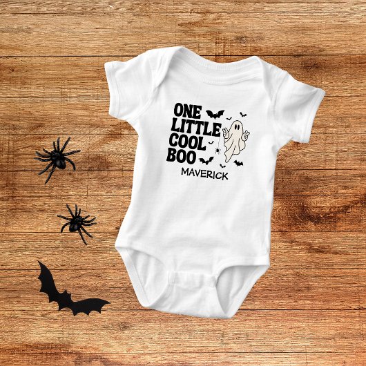 Retro Spook Een Halloween Jongen 1e Verjaardag Romper