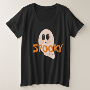 Retro spook Halloween griezelig Grote Maat T-shirt