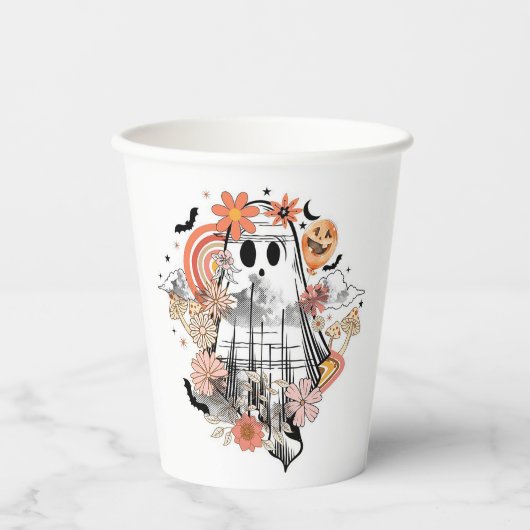 Retro spook papieren bekers (Voorkant)