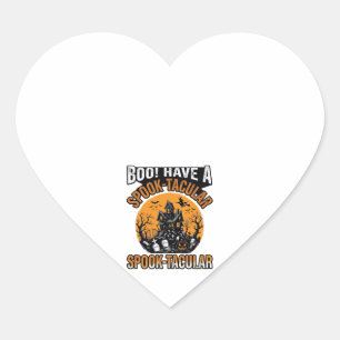Retro Spook-Tactische Halloween Spokenhuis T-shirt Hart Sticker