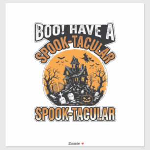 Retro Spook-Tactische Halloween Spokenhuis T-shirt Sticker