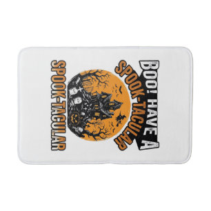 Retro Spook-Taculair Halloween Spokenhuis T-shirt Badmat