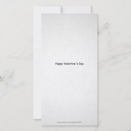 Retro spook Valentijnskaart Kaart (Achterkant)