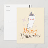Retro spookachtige Halloween-ontwerp Briefkaart (Voorkant / Achterkant)
