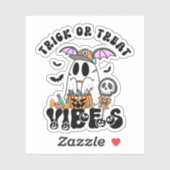 Retro spookachtige snoep Halloween Trick or Treat Sticker (Vel)
