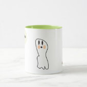 Retro spookboodschap naam bericht Halloween Mok (Midden)