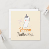 Retro spookdoodle Halloween-ontwerp  Kaart (Voorkant / Achterkant in situ)