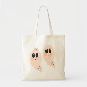 Retro spookmeisje Halloween snoep of grap   Tote Bag