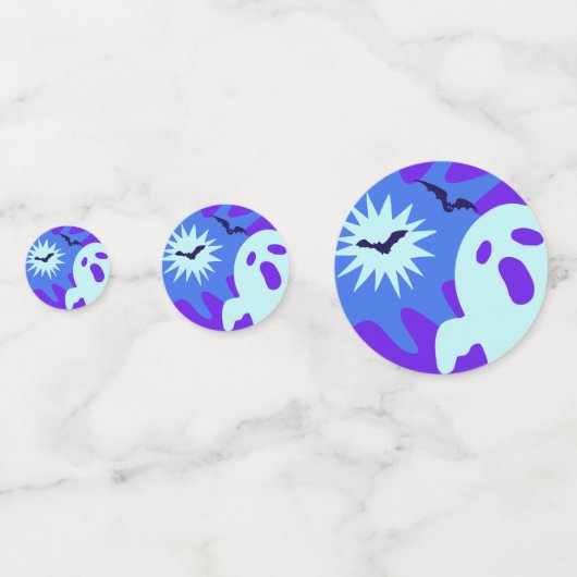 Retro Spooktacular Halloween Party Confetti (Achterkanten)