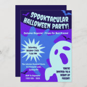 Retro Spooktacular Halloween Party Kaart (Voorkant / Achterkant)