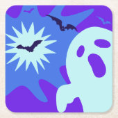 Retro Spooktacular Halloween Party Kartonnen Onderzetters (Voorkant)