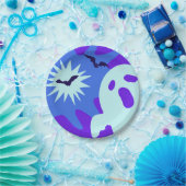 Retro Spooktacular Halloween Party Papieren Bordje (Feest)