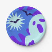 Retro Spooktacular Halloween Party Papieren Bordje (Voorkant)