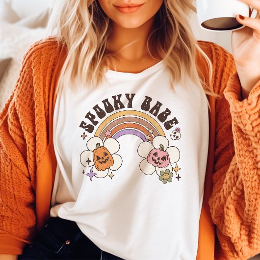 Retro Spooky Babe Halloween Tri-Blend Shirt