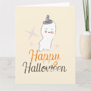 Retro spooky doodle Halloween ontwerp  Kaart