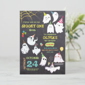 Retro spooky een Halloween 1e verjaardag Kaart (Staand voorkant)