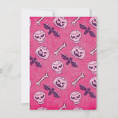 Retro Spooky Halloween Ghost Poster stijl party Kaart (Achterkant)