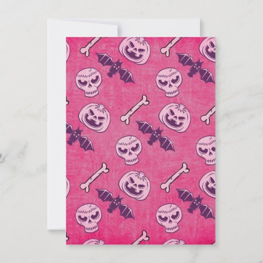 Retro Spooky Halloween Ghost Poster stijl party Kaart (Achterkant)