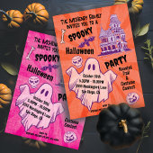 Retro Spooky Halloween Ghost Poster stijl party Kaart