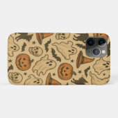 Retro Spooky iconen op Cream Achtergrond Case-Mate iPhone Case (Achterkant (horizontaal))