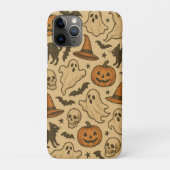 Retro Spooky iconen op Cream Achtergrond Case-Mate iPhone Case (Achterkant)