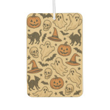 Retro Spooky iconen op Cream Achtergrond