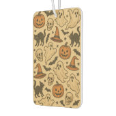 Retro Spooky iconen op Cream Achtergrond Luchtverfrisser (Links)